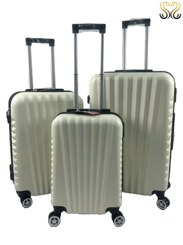 Conjunto de 3 maletas Sevillas, modelo Estepa en color blanco