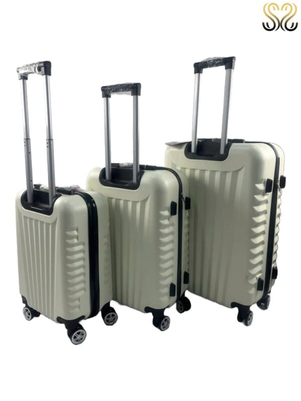 Conjunto de 3 maletas Sevillas, modelo Estepa en color blanco