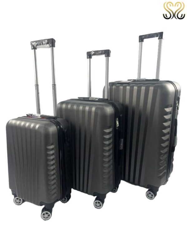 Conjunto de 3 maletas Sevillas, modelo Estepa en color gris oscuro