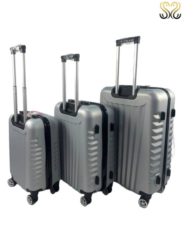 Conjunto de 3 maletas Sevillas, modelo Estepa en color plata