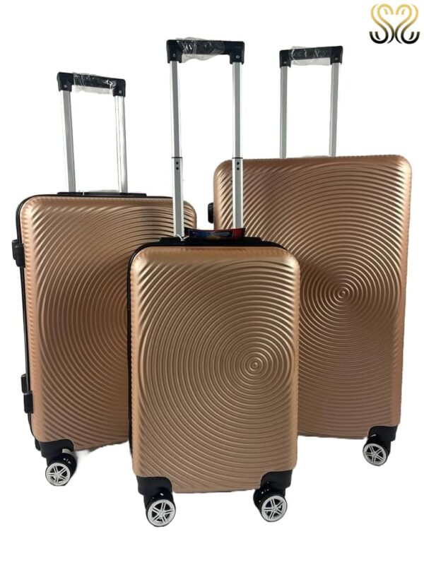 Conjunto maletas de viaje Sevilla, modelo Nebrija, color Oro - vista frontal