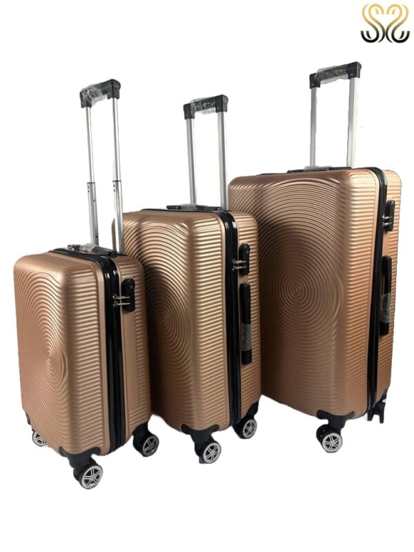 Conjunto maletas de viaje Sevilla, modelo Nebrija, color Oro - vista lateral