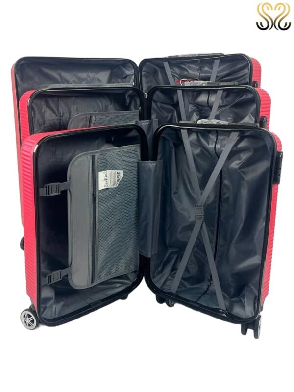 Conjunto de maletas de viaje Sevillas - modelo Lebrija, color Rosa - vista interior