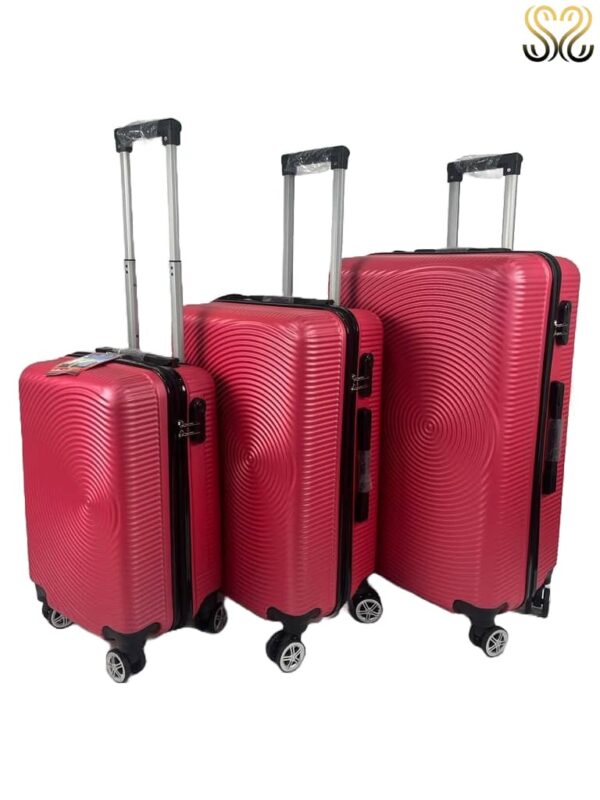 Conjunto de maletas de viaje Sevillas - modelo Lebrija, color Rosa - vista lateral